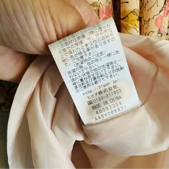 31 Sons de Mode Boho Floral Pleated Swing Flowy Round Neck Long Sleeves Size M - Picture 9 of 10